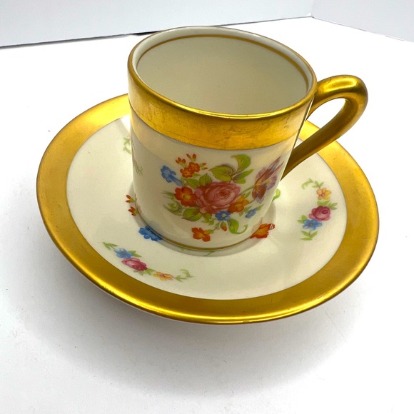 Concorde Fine China Cup and Saucer Floral Gold Trim - Picture 2 of 7